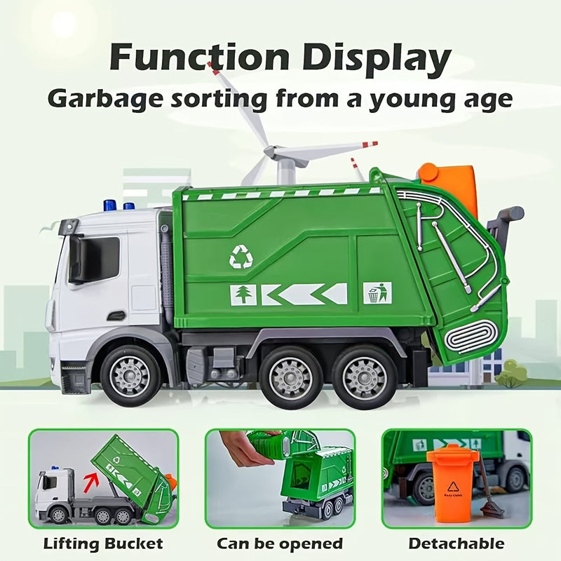 EcoTruck RC Śmieciarka - Realistyczna Zabawka z Efektami Światła i Dźwięku