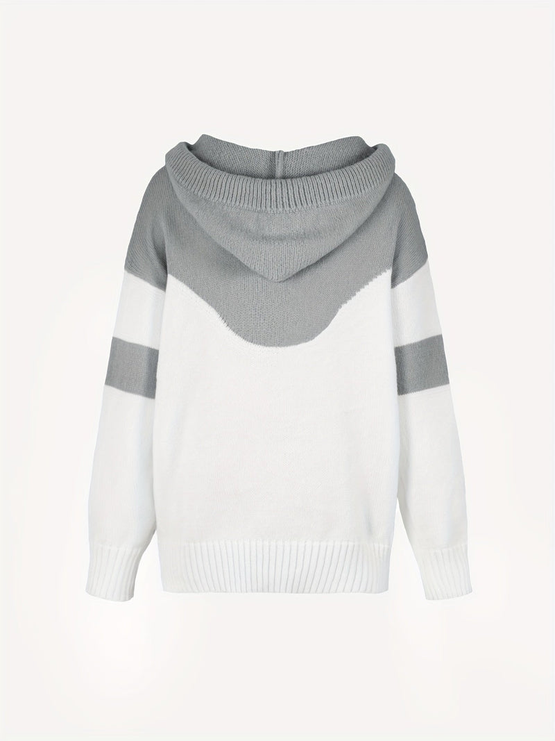 Ava Color Block Hoodie Sweter - Stylowy i Wygodny dla Kobiet