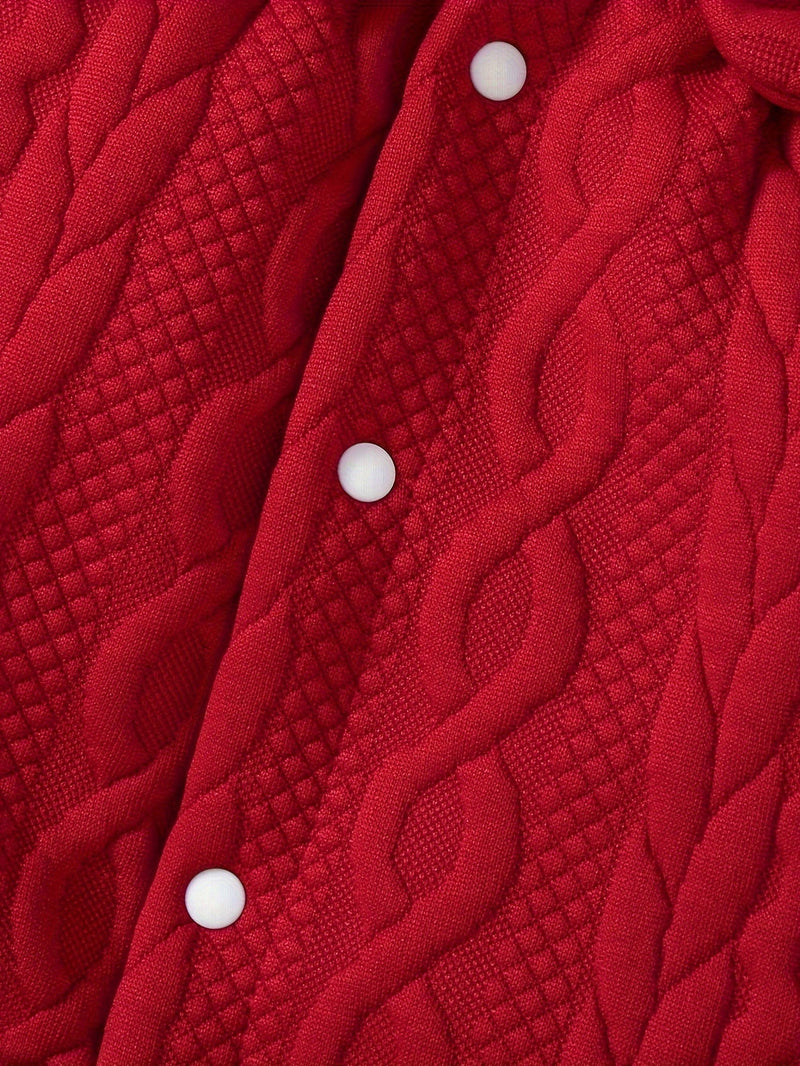 Luna Baby Romper – Uroczy Czerwony Kombinezon z Wypustkami na Zimę