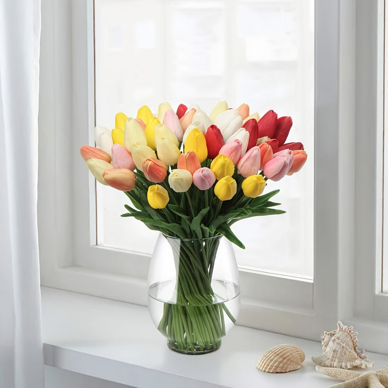 Set of 10 Realistic Tulips – Ideal for Weddings and Interior Decoration