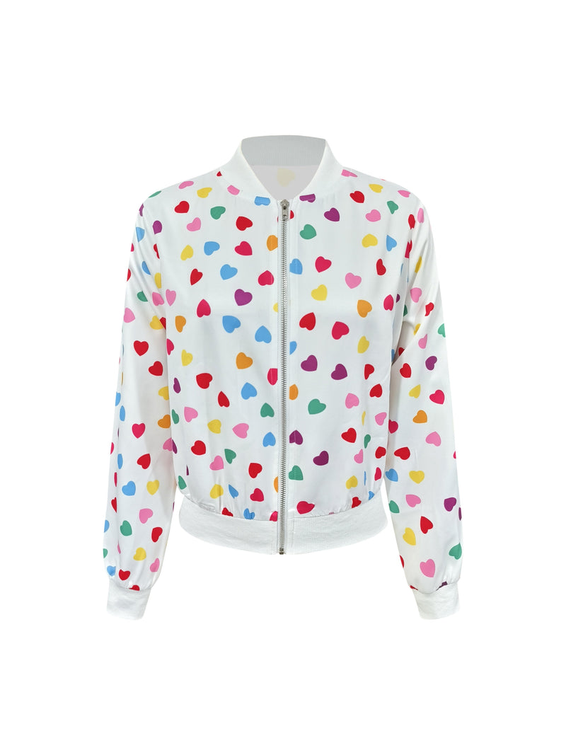 Cheerful Bomber Jacket – Stylish and Comfortable Zip-Up Jacket for Spring and Autumn