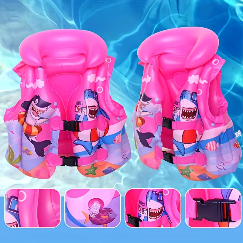 Kamizelka do pływania z nadrukiem rekinów – Komfortowa i bezpieczna dla przyjemności pływania w wodzie