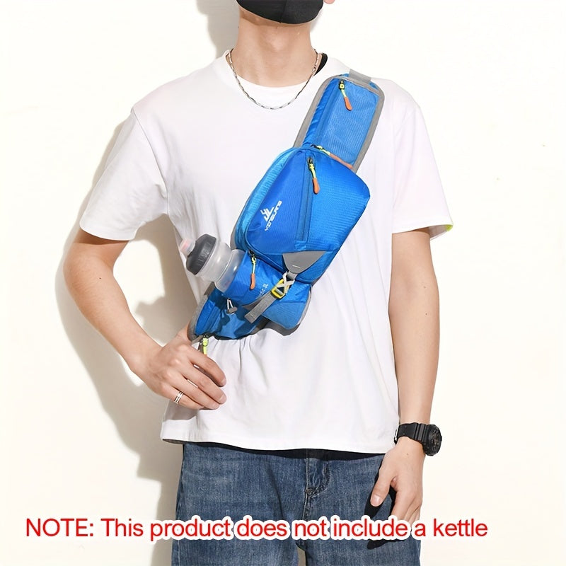 Wszechstronny Pas Biegowy z Uchwytami na Butelkę – Wytrzymały Nylon z Zipperami do Wędrówek i Maratonów