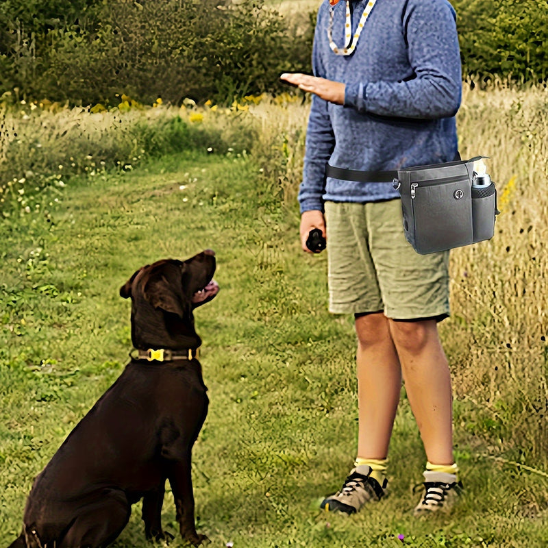 Treat pouch for dogs with bottle holder – Adjustable bag for training and outdoor activities