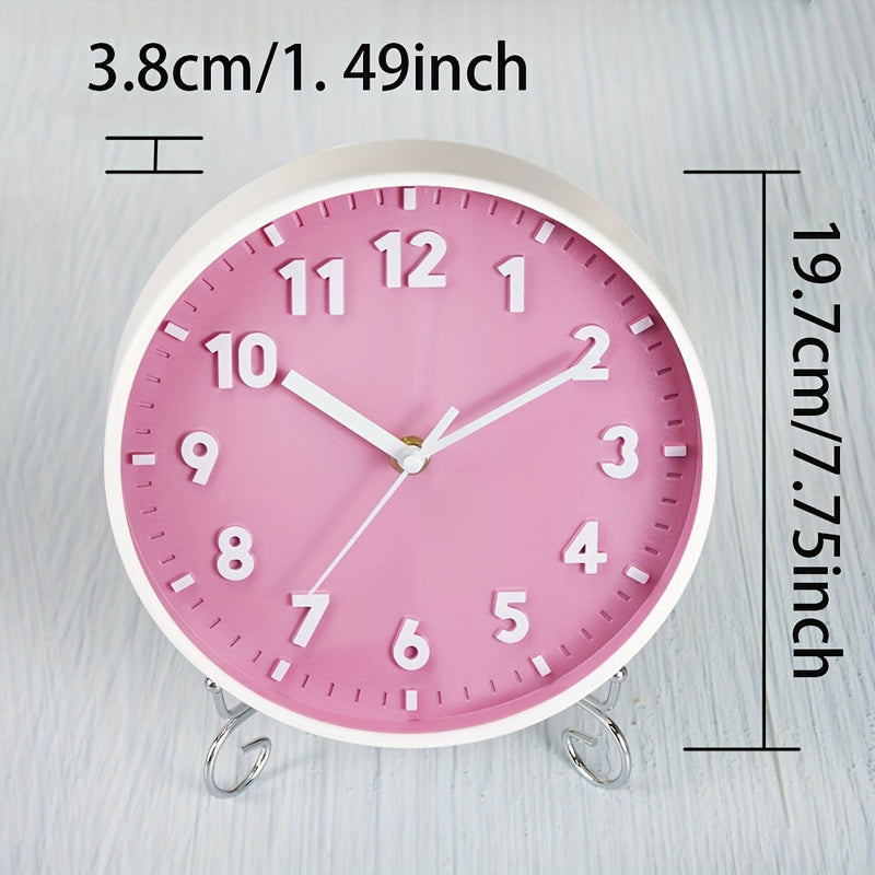 PinkTime Różowy Zegar Ścienny - Nowoczesny i Dekoracyjny do Każdego Pomieszczenia