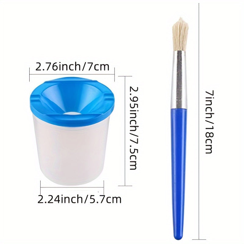 Zestaw Malarski z Pojemnikami na Farby i Pędzlami – Idealny do DIY Malowania