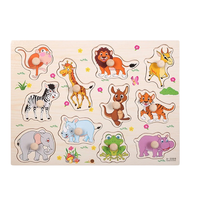 Drewniane Puzzle - Edukacyjna Zabawka z Różnorodnymi Tematami