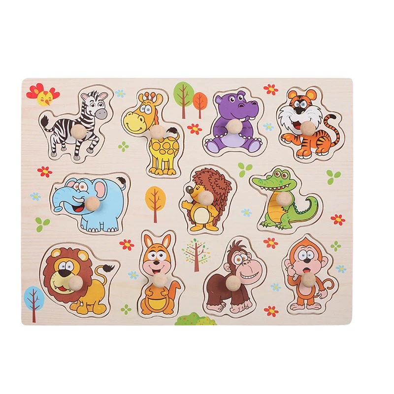 Drewniane Puzzle - Edukacyjna Zabawka z Różnorodnymi Tematami