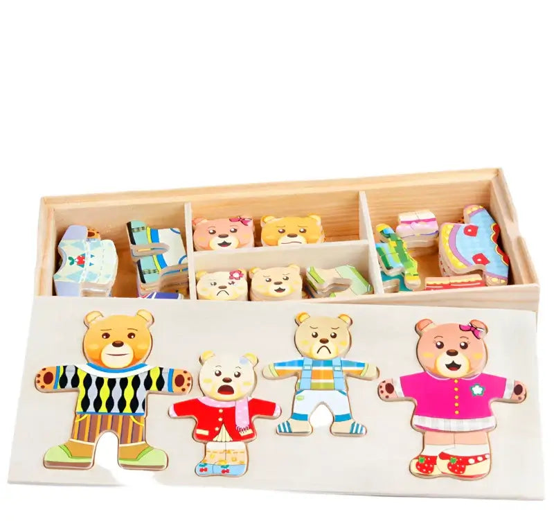 Edukacyjny zestaw puzzli z zwierzętami – Dla kreatywnego i pouczającego ubierania