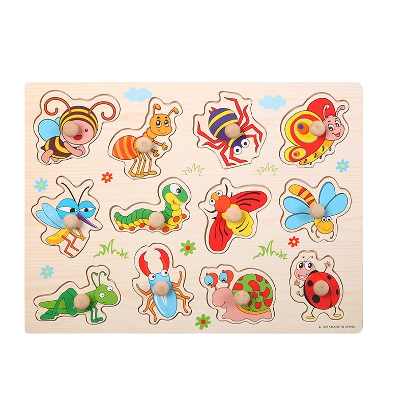 Drewniane Puzzle - Edukacyjna Zabawka z Różnorodnymi Tematami