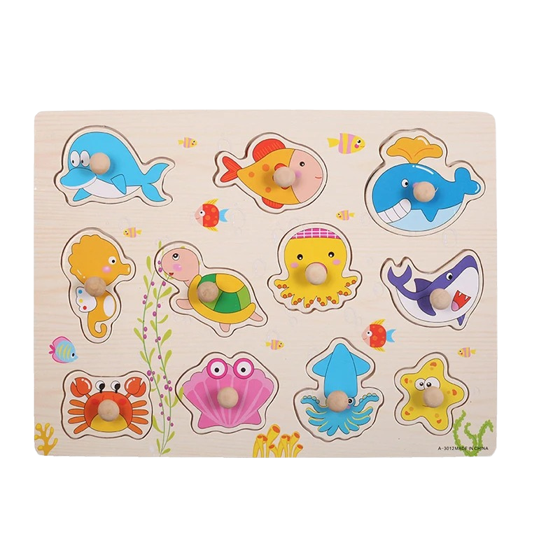 Drewniane Puzzle - Edukacyjna Zabawka z Różnorodnymi Tematami