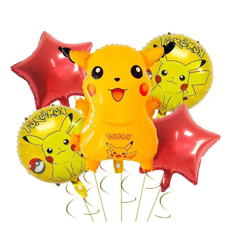 Pikachu i Charmander Balony Aluminiowe – Dekoracja na Przyjęcia dla Fanów Pokémon