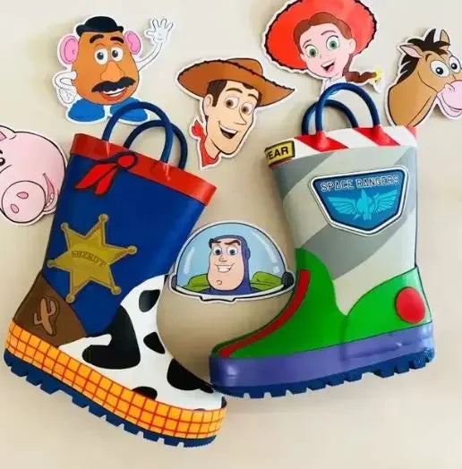 Przyjazne dla dzieci kalosze Toy Story z antypoślizgową podeszwą - Wygodne i wodoodporne