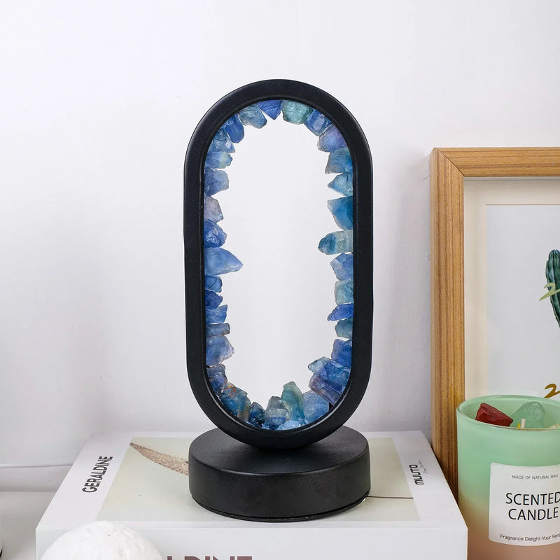 Elegancka Lampa Kryształowa z Ametystu – Ambientowe Oświetlenie LED do Relaksu