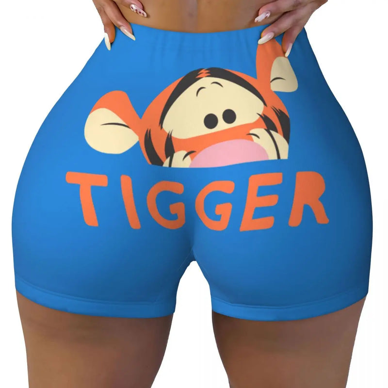 Spodenki sportowe i jogowe z nadrukiem Tygryska dla kobiet – Wygodne i stylowe na aktywne dni