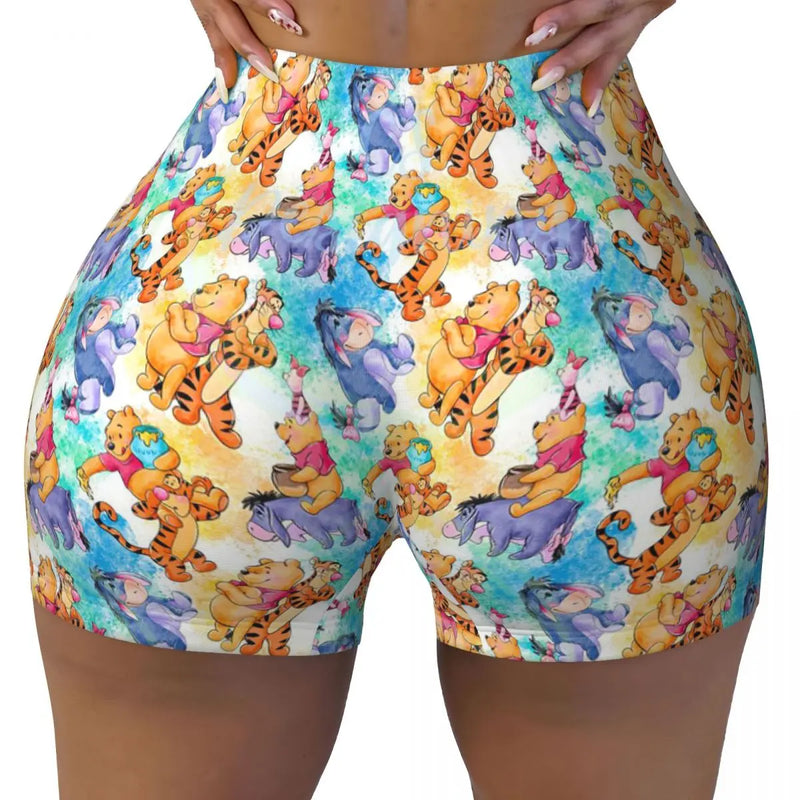 Spodenki sportowe i jogowe z nadrukiem Tygryska dla kobiet – Wygodne i stylowe na aktywne dni