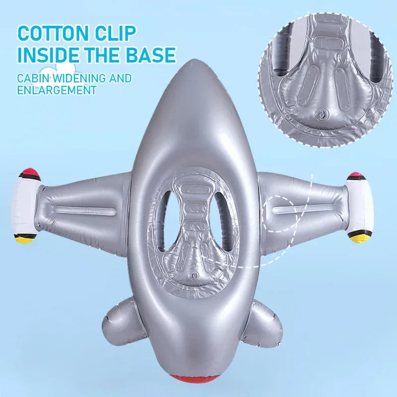 Nadmuchiwany Samolot Pływak dla Niemowląt – Zabawka Wodna z Kierownicą na Letnią Zabawę