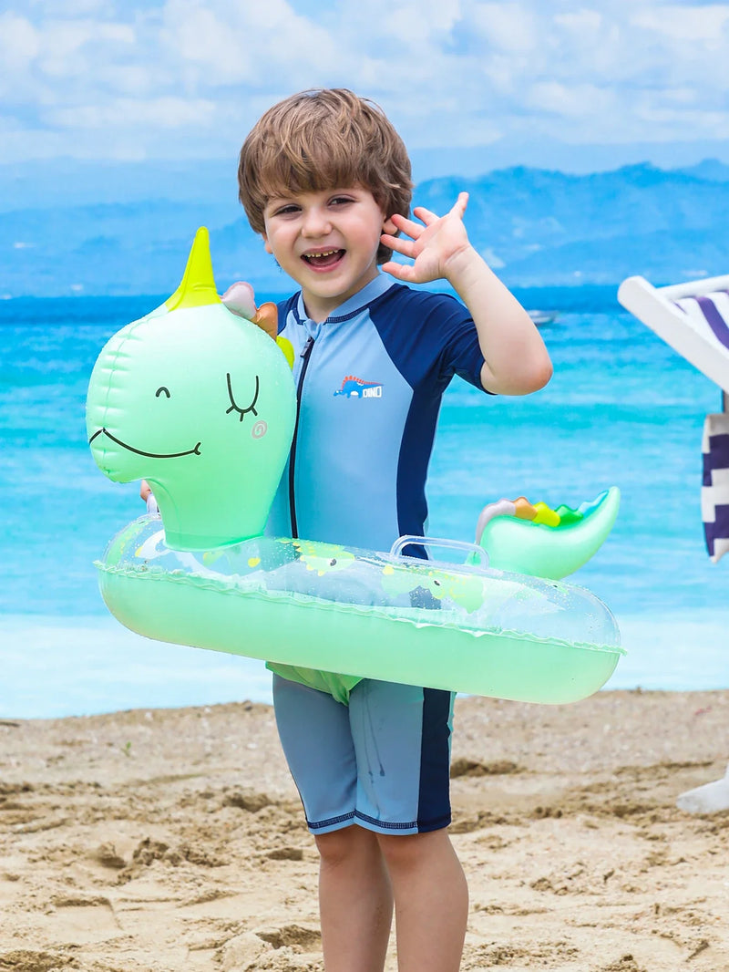 Nadmuchiwana Obręcz do Pływania dla Dzieci – Dinozaur w Kształcie Koła do Pływania na Letnie Przyjemności i Aktywności w Basenie