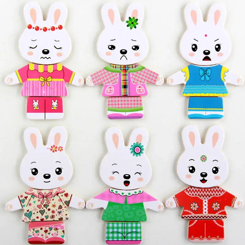 Edukacyjny zestaw puzzli z zwierzętami – Dla kreatywnego i pouczającego ubierania