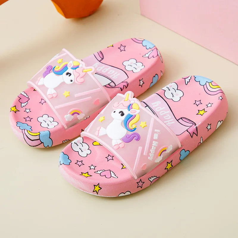 Urocze Kapcie Jednorożca dla Dzieci – Idealne do Użytku Wewnętrznego i Łazienki