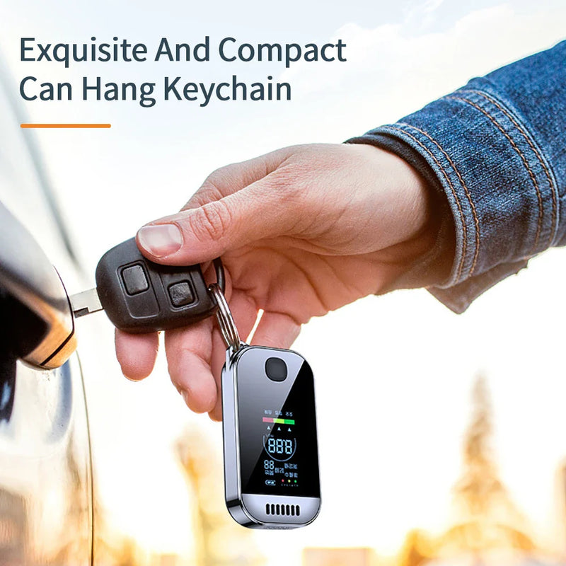 Cyfrowy Alkomat w Formie Breloka – Profesjonalny Test na Alkoholu z Wyświetlaczem LCD