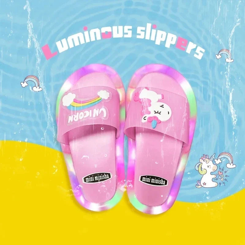 Podświetlane kapcie jednorożca dla dzieci - Radosne i kolorowe