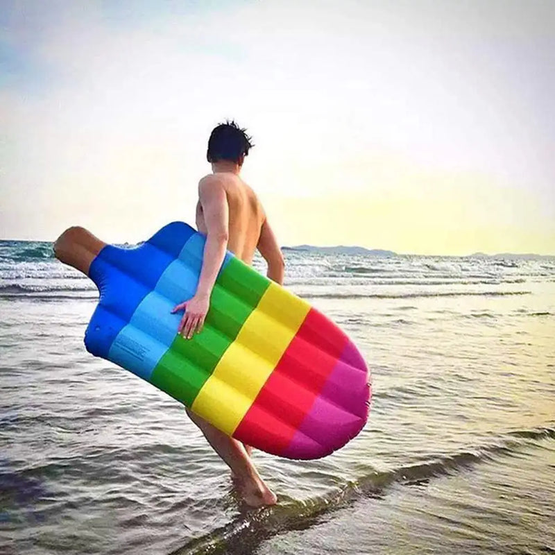 Nadmuchiwany Float do Basenu w Kształcie Loda – Wesoła Tęczowa Lounge do Basenu