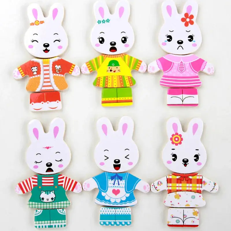 Edukacyjny zestaw puzzli z zwierzętami – Dla kreatywnego i pouczającego ubierania