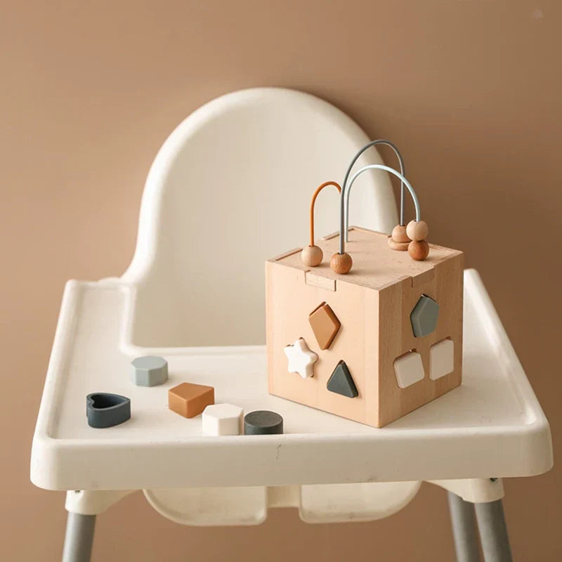 Edukacyjna drewniana skrzynka do zabawy – Dla nauki i radości z gry