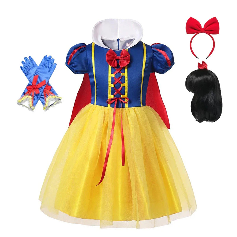 Sukienka Księżniczki Śnieżki – Z Peleryną, Tiara i Magicznymi Akcesoriami