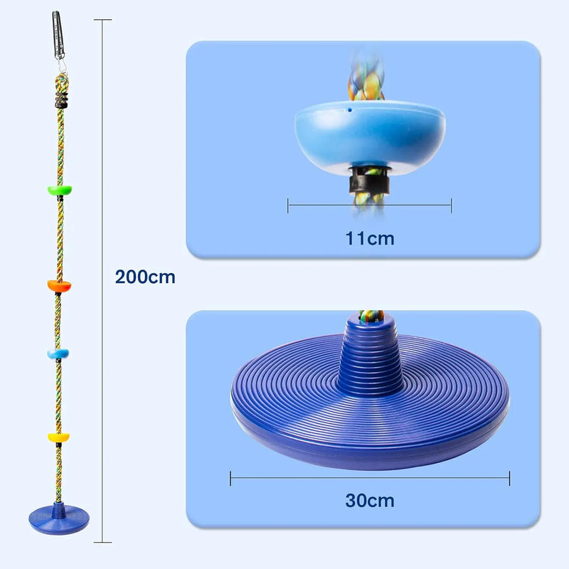 Lina wspinaczkowa z platformą i dyskiem - Zabawaj się i wspinaj dla przygodowych dzieci