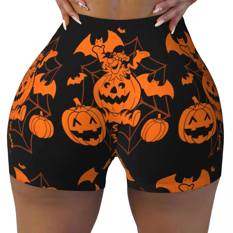 Spodenki sportowe i jogowe z nadrukiem Tygryska dla kobiet – Wygodne i stylowe na aktywne dni