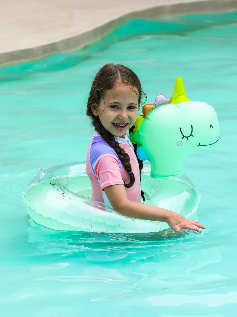 Nadmuchiwana Obręcz do Pływania dla Dzieci – Dinozaur w Kształcie Koła do Pływania na Letnie Przyjemności i Aktywności w Basenie