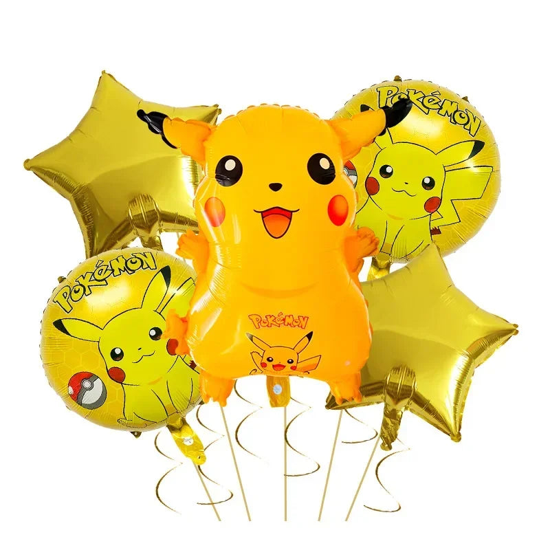 Pikachu i Charmander Balony Aluminiowe – Dekoracja na Przyjęcia dla Fanów Pokémon