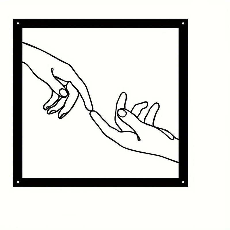 Joined Hands Metal Wall Decoration – Minimalist and Connecting