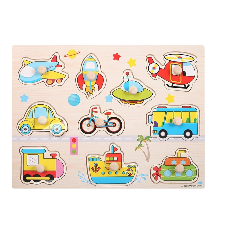 Drewniane Puzzle - Edukacyjna Zabawka z Różnorodnymi Tematami