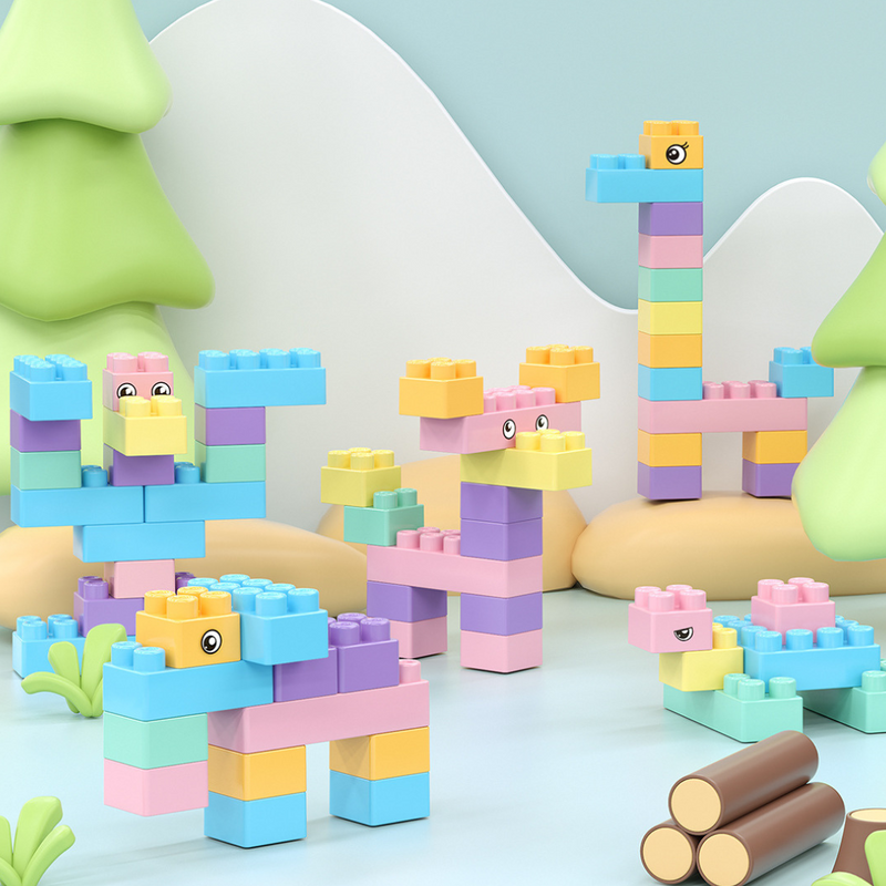 Zestaw Kreatywnego Stołu Budowlanego – 500-elementowy Zestaw Klocków