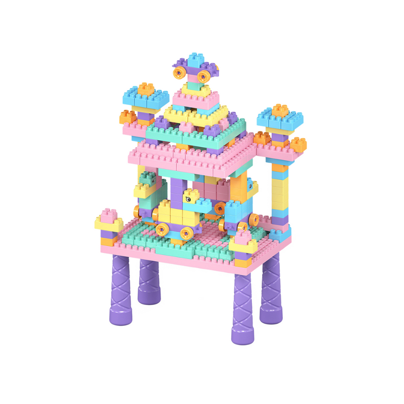 Zestaw Kreatywnego Stołu Budowlanego – 500-elementowy Zestaw Klocków