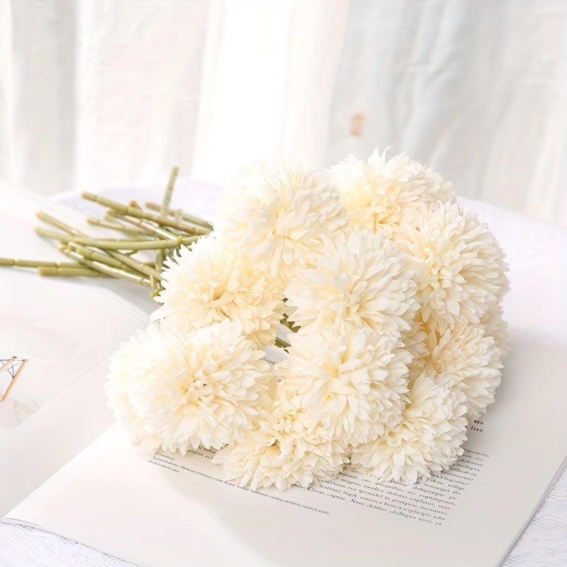 Set of 5 Artificial Chrysanthemum Flowers – Realistic Flower Arrangements for Weddings and Interior Decoration