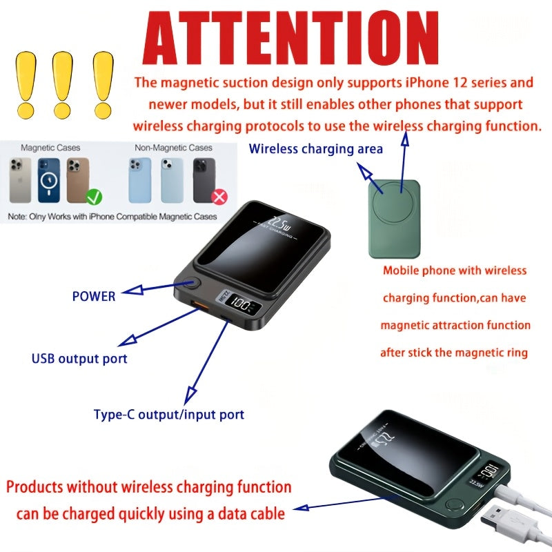 Powerbank magnetic 10000mAh – rapid și fiabil
