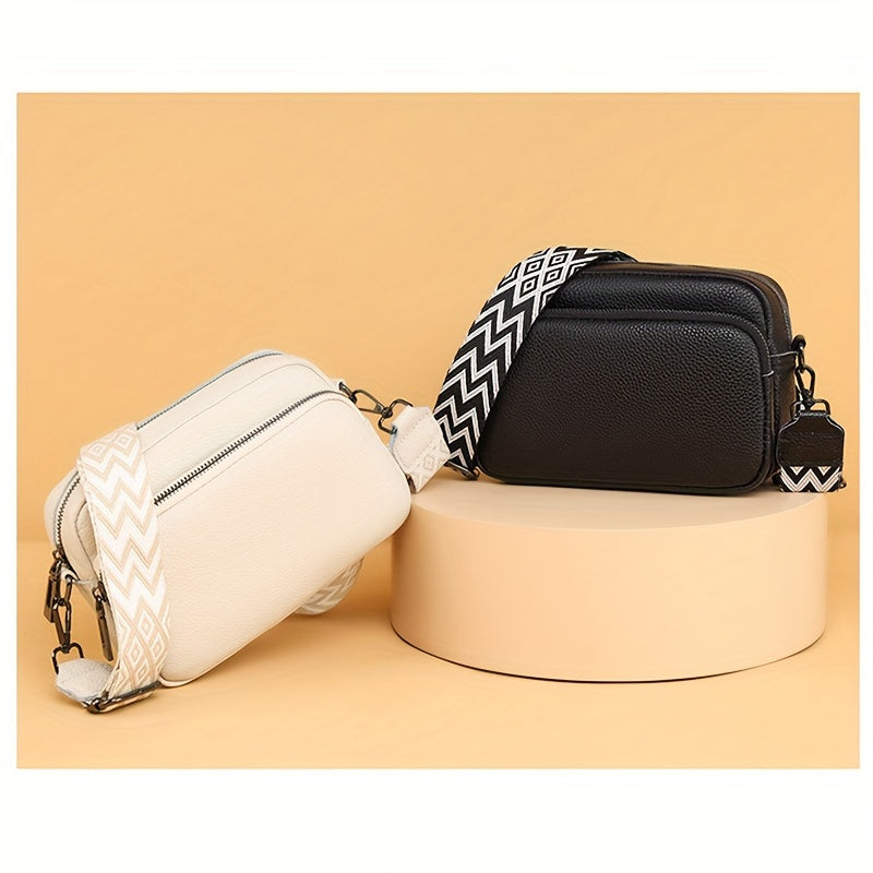 Modna Torebka Crossbody dla Kobiet – Casual Torebka na Ramię z Geometrycznym Wzorem