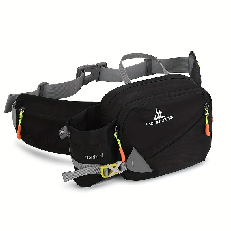 Wszechstronny Pas Biegowy z Uchwytami na Butelkę – Wytrzymały Nylon z Zipperami do Wędrówek i Maratonów