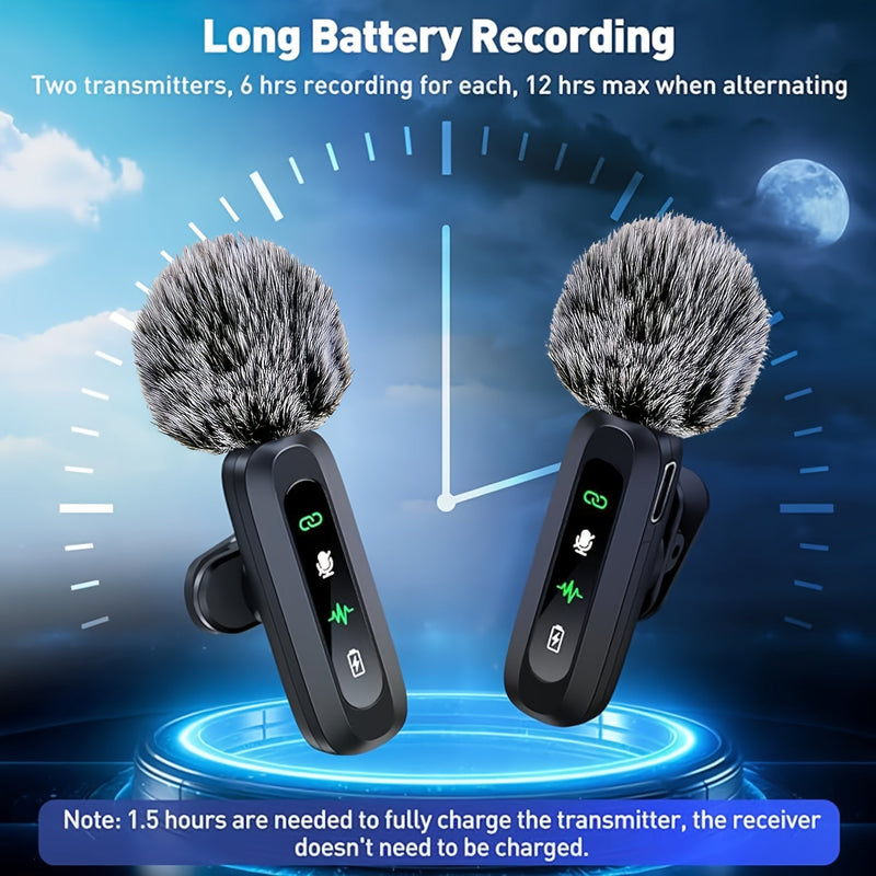 SoundClip Microfon Lavalier Wireless - Pentru Smartphone-uri și Tablete