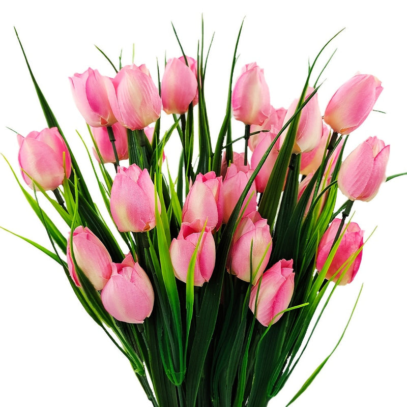 6 darabos mesterséges tulipán csomag – UV-álló és élethű kert- és beltéri dekorációhoz