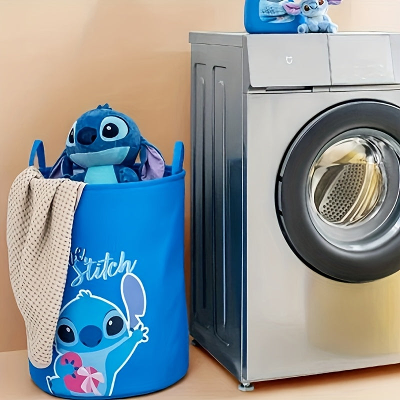 Składany Kosz na Pranie z Motywem Stitch – Idealny do Przechowywania Prania i Zabawek
