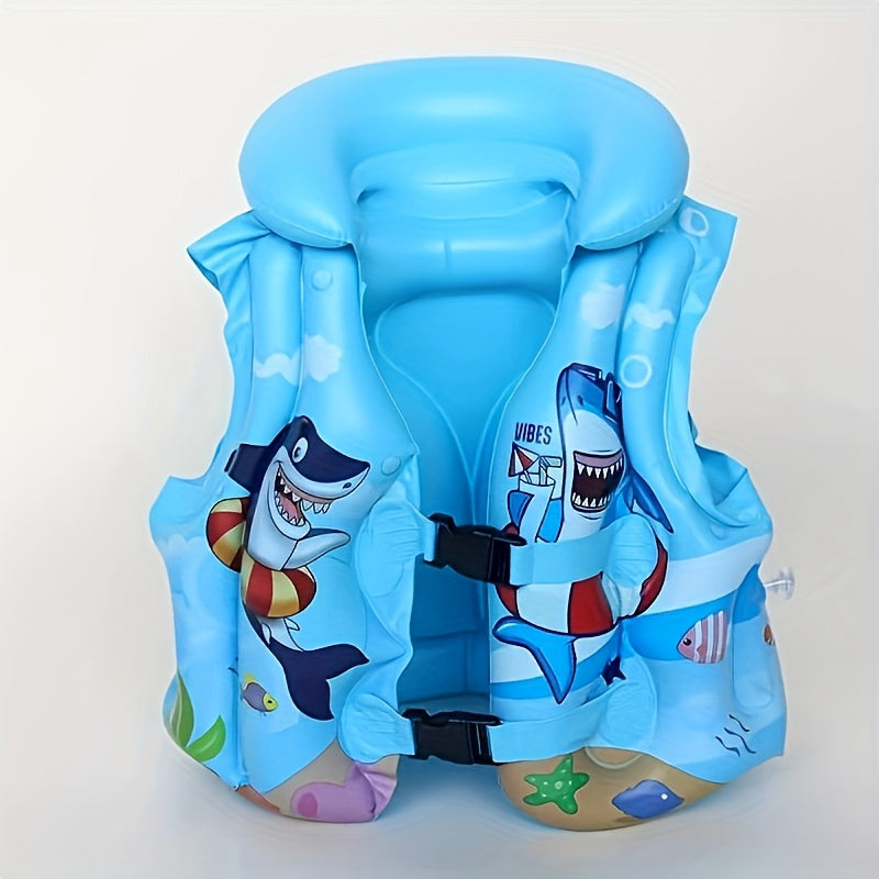 Kamizelka do pływania z nadrukiem rekinów – Komfortowa i bezpieczna dla przyjemności pływania w wodzie