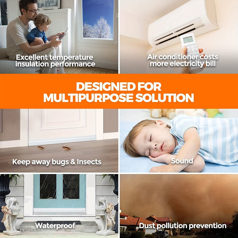 Uszczelka do drzwi - Silikonowa uszczelka z mocnym klejem i izolacją akustyczną