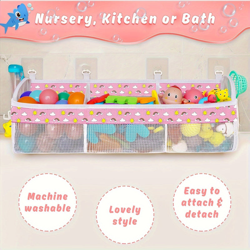 Organizer na zabawki do kąpieli z siateczki - Idealny do porządkowania