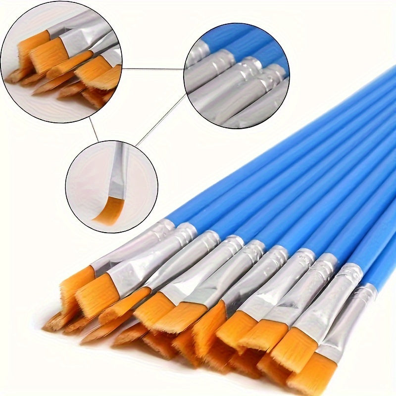 Profesjonalny Zestaw Pędzli – Odpowiedni do Malowania Farby Olejnej, Akrylowej i Akwarelowej