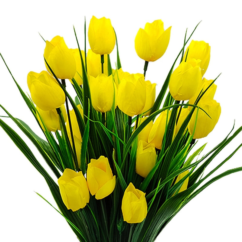 6 darabos mesterséges tulipán csomag – UV-álló és élethű kert- és beltéri dekorációhoz